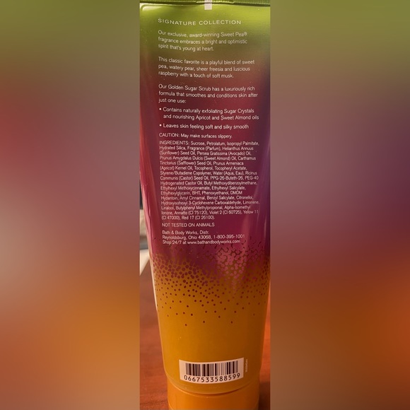 Sweet Pea Golden Sugar Scrub BBW NWT - Picture 2 of 3